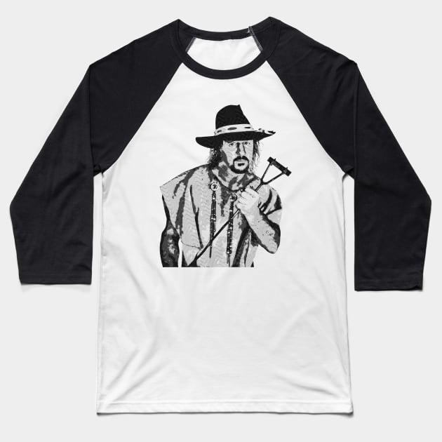 Terry Funk Simple Engrved Baseball T-Shirt by Chillashop Artstudio